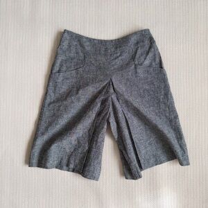 Wallis Evera High Waisted Grey Wide Leg Pleated Jorts Coulette Shorts